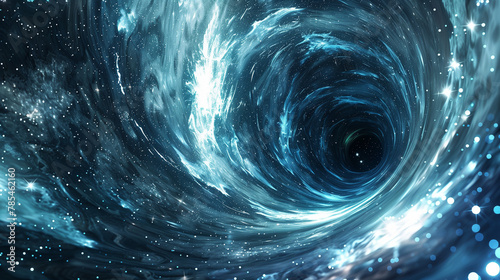 Surreal water vortex, abstract cosmic concept