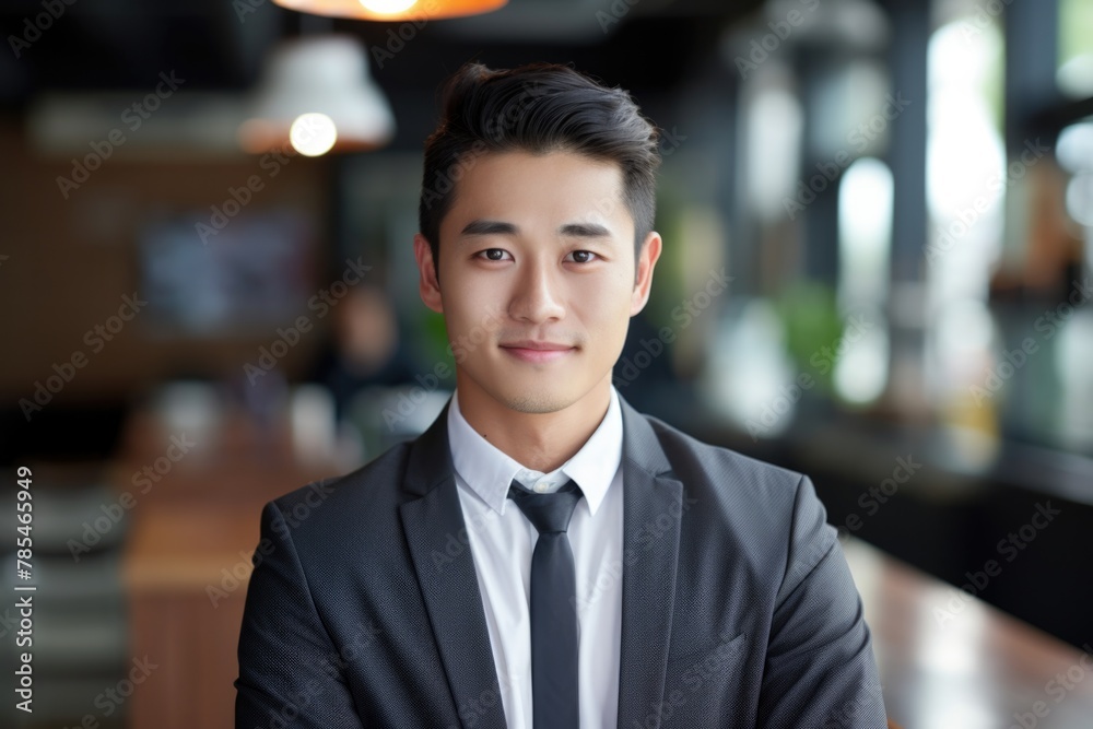 business person in a company interior with a chart background business person in a company interior with a chart background