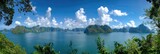 Discovering the Beauty of Halong Bay: A stunning aerial view from Bo Hon Island, a UNESCO World Heritage site