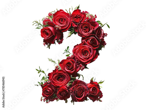 Fototapeta Naklejka Na Ścianę i Meble -  number two made roses