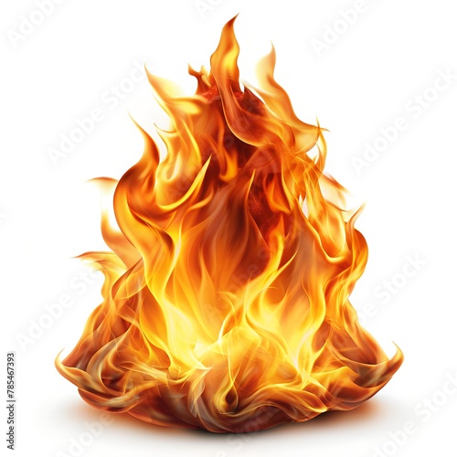 fire flames isolated on white background