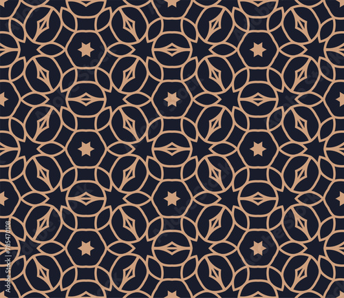 Vector abstract oriental pattern. Line with Arabic ornaments. Patterns, backgrounds and wallpapers for your design. Textile ornament. Vector illustration.