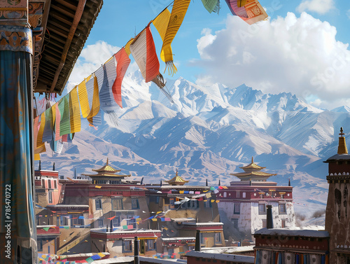 Tibetan Monastery in Lhasa, Tibet— photo