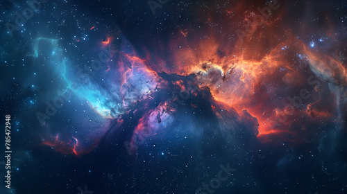 Beautiful Nebula and Deep sky Object, generative ai photo