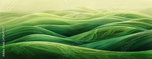 light and dark greens waves with subtle gradients，symbolizes growth, vitality, nature's beauty, or environmental themes，wallpaper for digital devices or posters