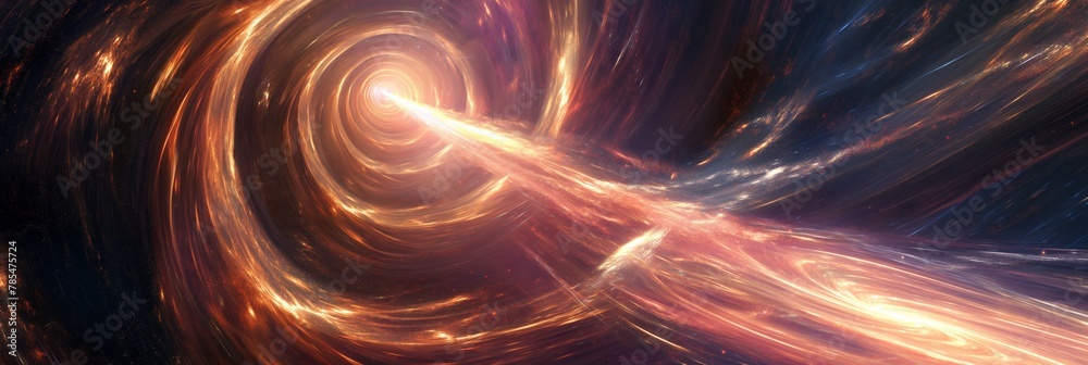 A mesmerizing digital portrayal of a cosmic whirlpool with dynamic swirls of stars and light A mesmerizing digital portrayal of a cosmic whirlpool with dynamic swirls of stars and light
