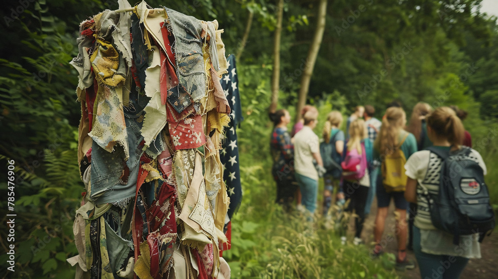 Textured Patriotism: Tattered Flag Art Textured Patriotism: Tattered Flag Art