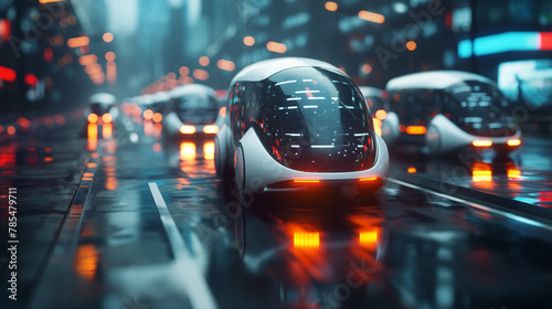 Autonomous Vehicles technology background © Drap
