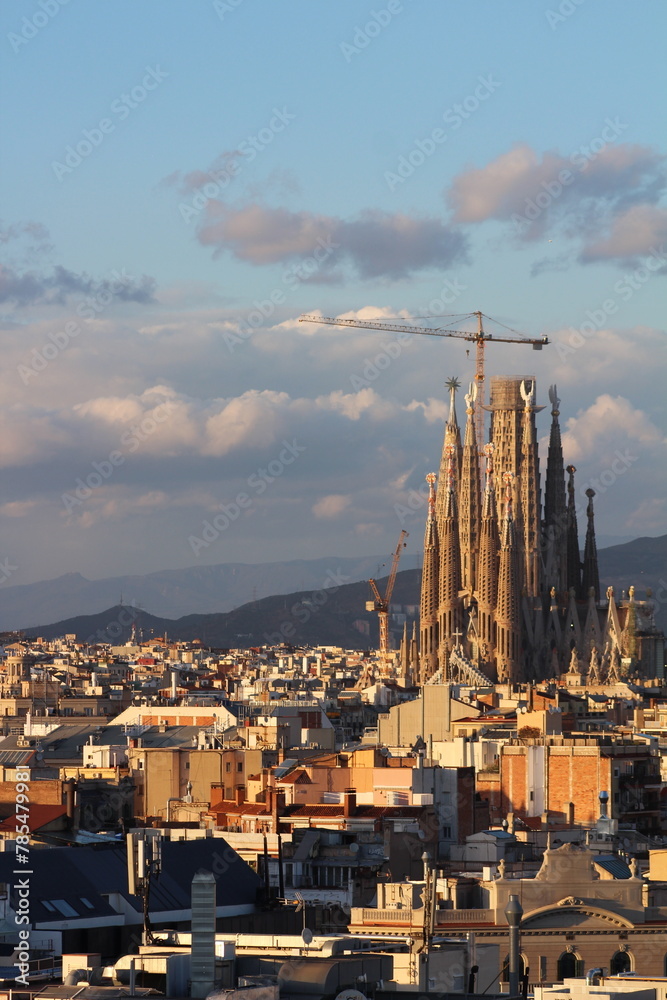 Fototapeta premium Barcelona Skyline View