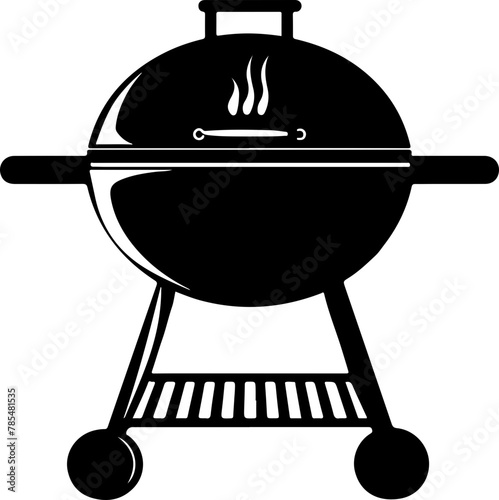 classic charcoal grill, suitable for BBQ-themed graphics, cookout invitations, and culinary articles.