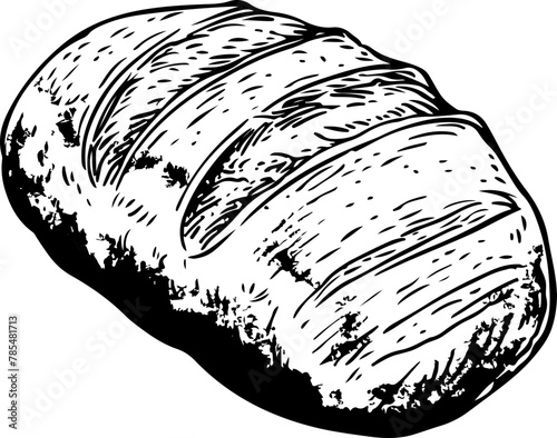 artisan loaf of bread, perfect for bakery branding or bread-making tutorials.