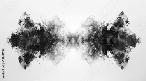 Abstract Ink Cloud Symmetry