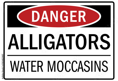 Beware of alligator sign