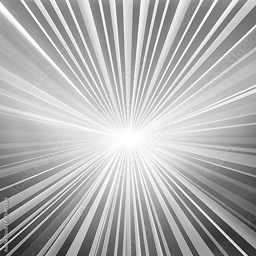 Silver abstract rays background vector presentation design template with light grey gradient sun burst shape pattern for comic book