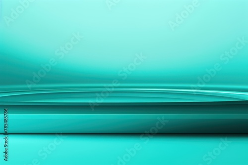 Turquoise background, gradient turquoise wall, abstract banner, studio room. Background for product display with copy space