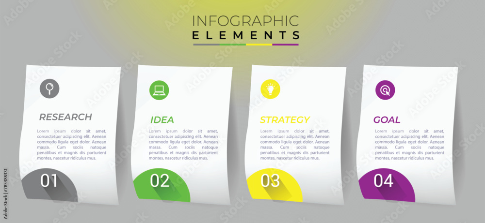 Modern abstract infographics with four steps or processes elements. business concept. illustration. Modern abstract infographics with four steps or processes elements. business concept. illustration.