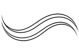 smooth wave line art, vector illustration