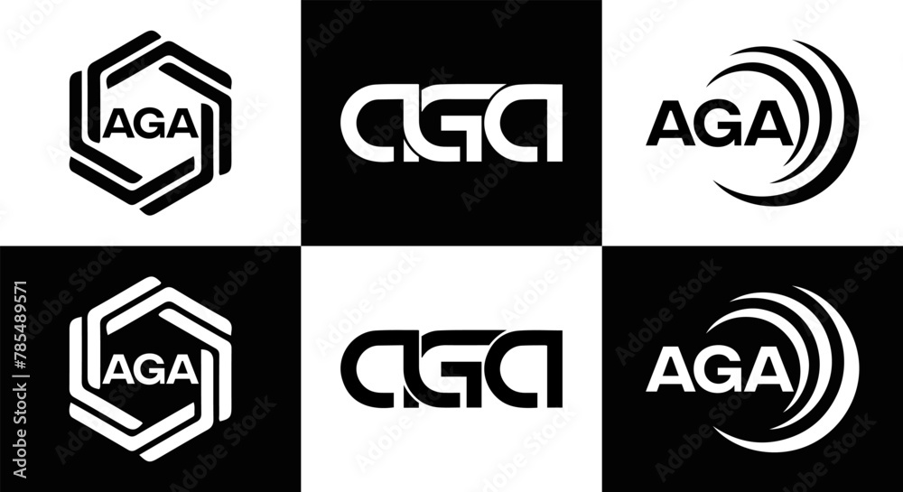 AGA logo. A G A design. White AGA letter. AGA, A G A letter logo design. Initial letter AGA linked circle uppercase monogram logo. A G A letter logo vector design. top logo, Most Recent, Featured,