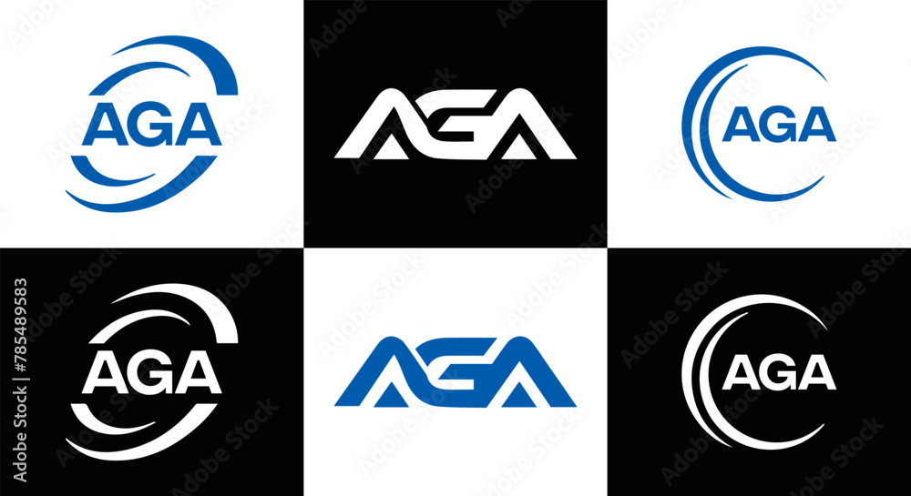 AGA logo. A G A design. White AGA letter. AGA, A G A letter logo design. Initial letter AGA linked circle uppercase monogram logo. A G A letter logo vector design. top logo, Most Recent, Featured,