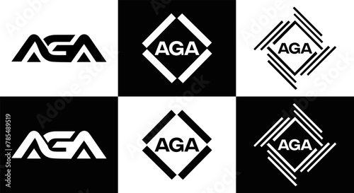 AGA logo. A G A design. White AGA letter. AGA, A G A letter logo design. Initial letter AGA linked circle uppercase monogram logo. A G A letter logo vector design. top logo, Most Recent, Featured,