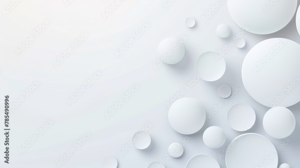 The banner is an abstract template with a simple volume of white circles in it.