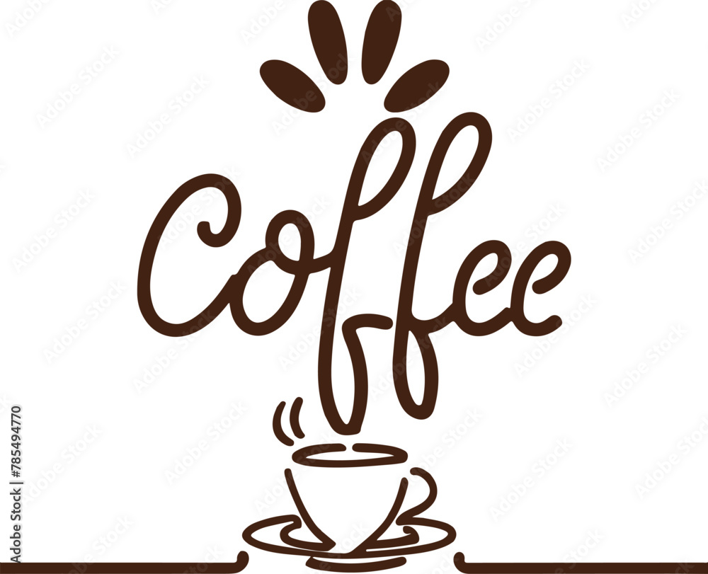 Obraz premium cup of coffee with beans