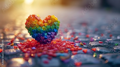 Rainbow Heart of Inclusivity