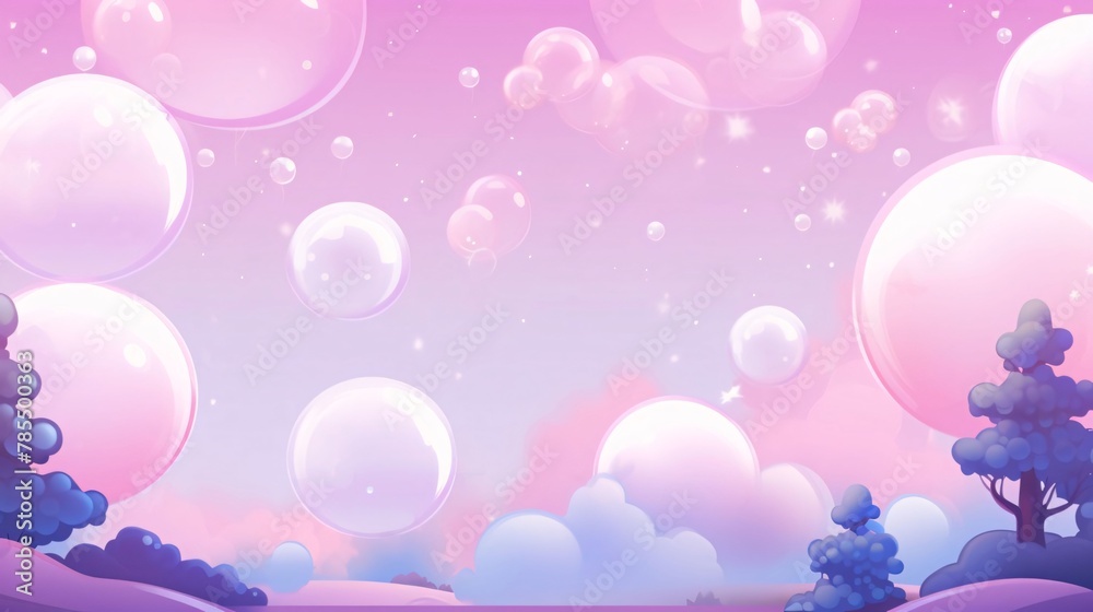 Abstract background with bubbles in the sky. Vector illustration. Eps 10