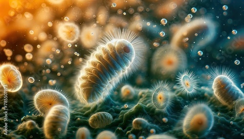 Microbes in Aquatic Habitat Digital Art photo