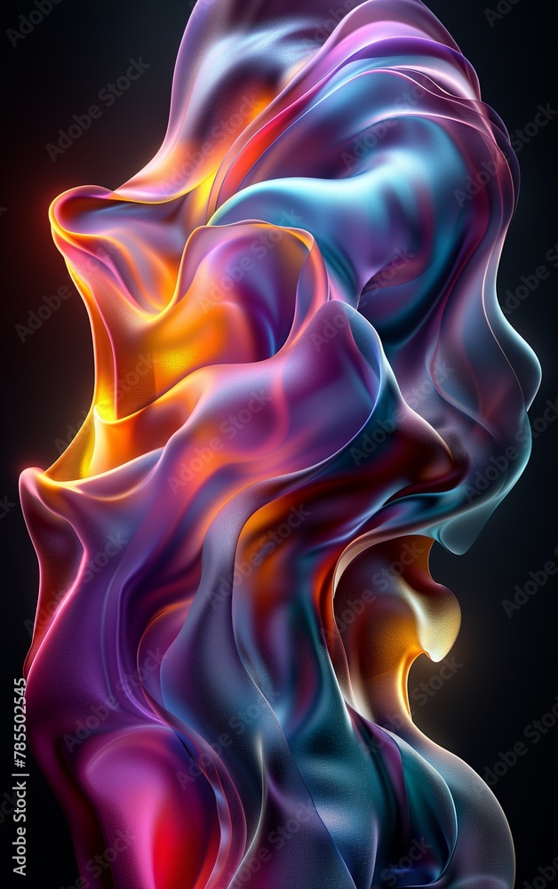 Abstract clean smooth colorful waves background