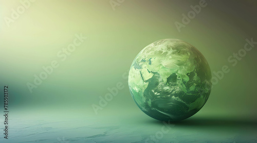 The green globe represents green energy and renewable energy  giving importance to the environment and solving global warming problems