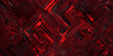 Abstraktes futuristisches Muster in feurigem Rot und Schwarz