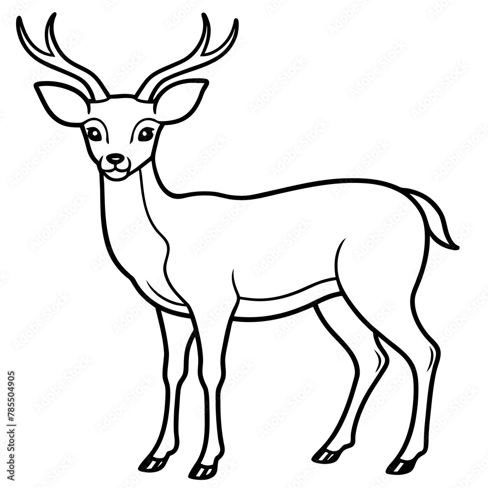 Fototapeta premium Deer vector illustration style. 