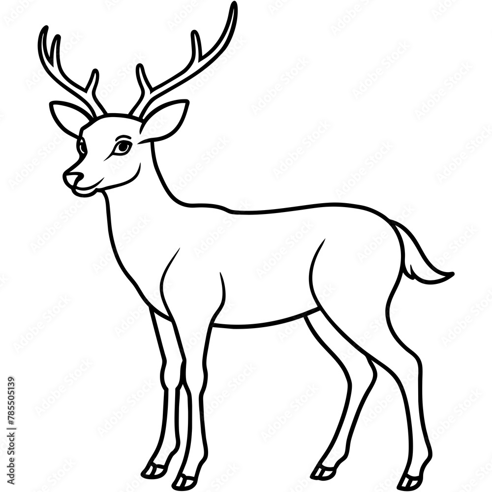 Deer vector illustration style.
Deer vector illustration style.