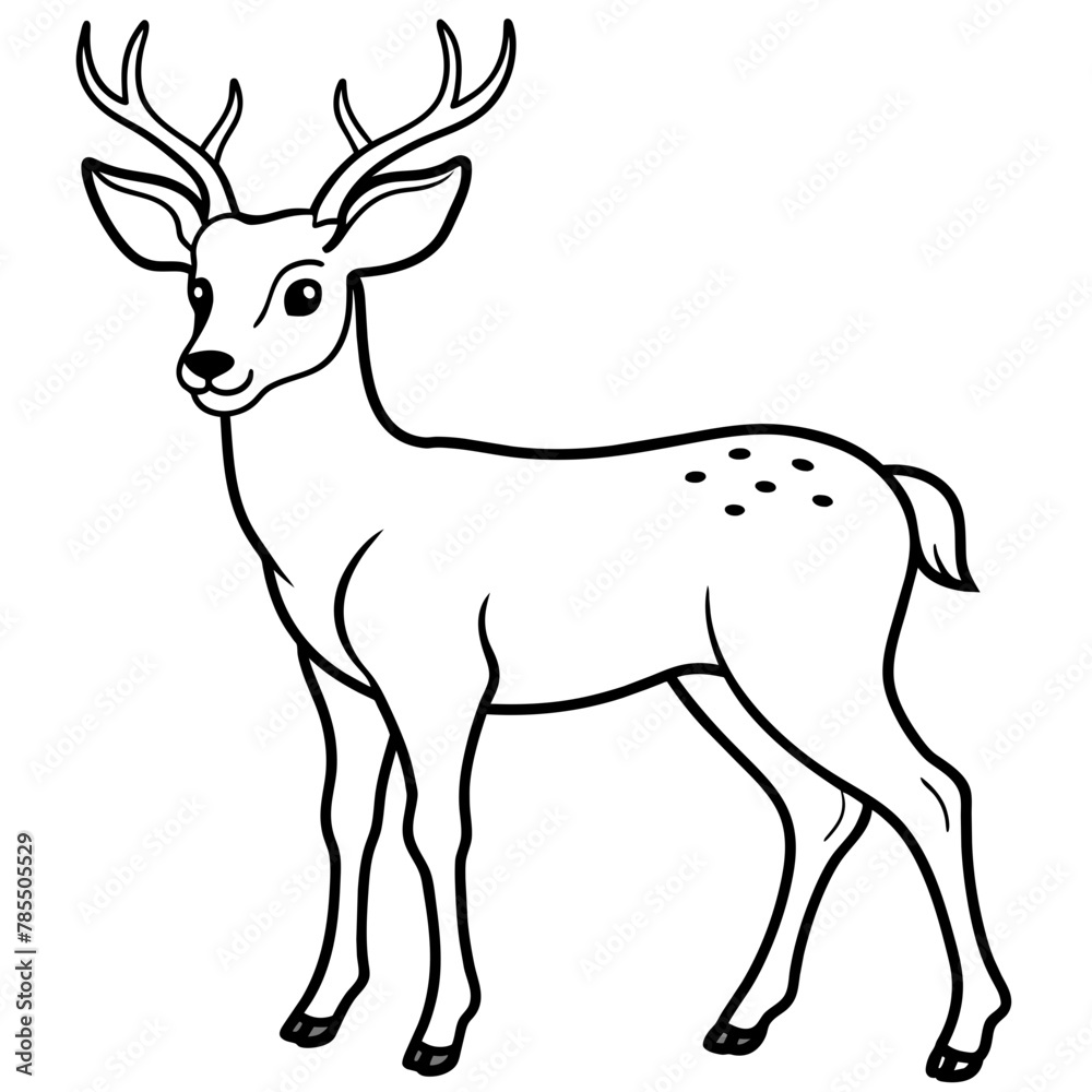 Deer vector illustration style.
Deer vector illustration style.