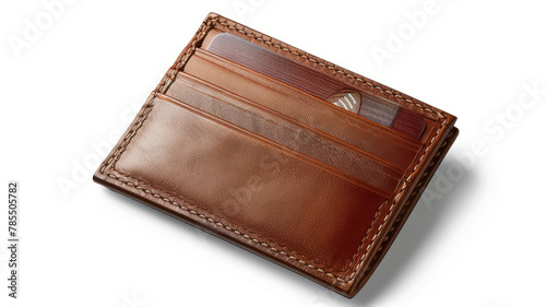 A brown leather wallet
