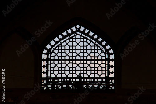 Islamic forms of old mosque windows 