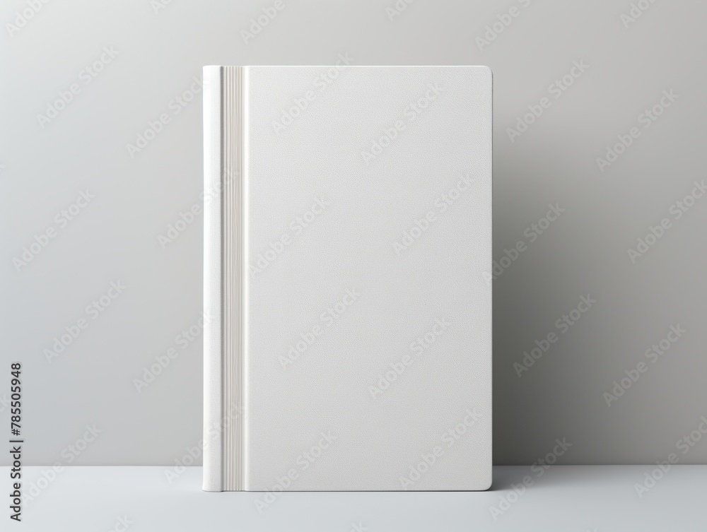 close view of a white book template on an isolated background close view of a white book template on an isolated background