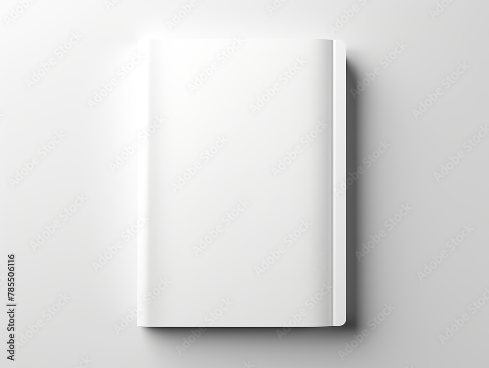 close view of a white book template on an isolated background close view of a white book template on an isolated background