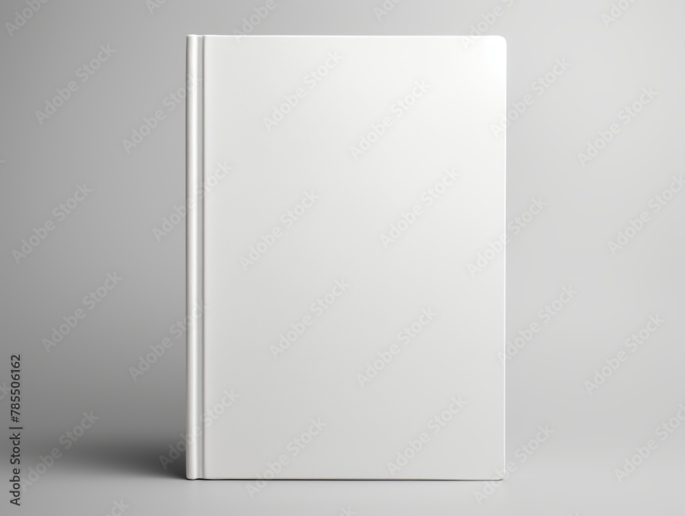 close view of a white book template on an isolated background close view of a white book template on an isolated background