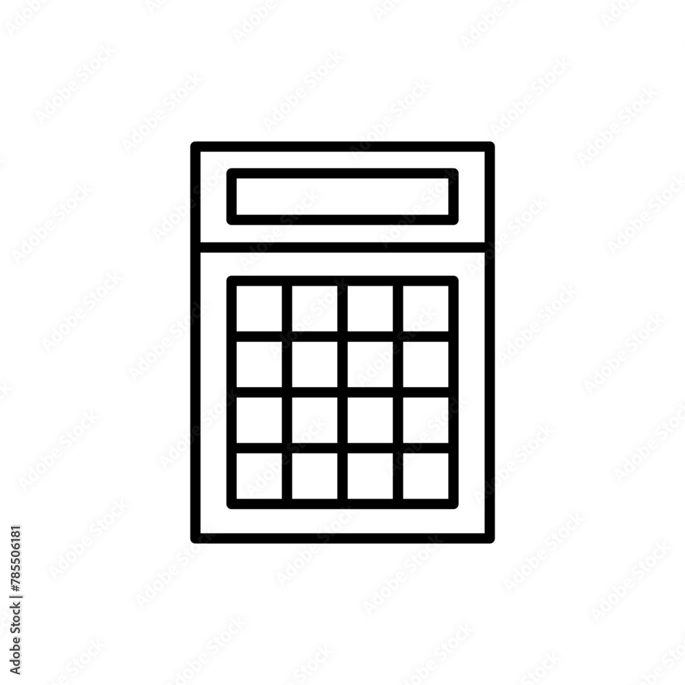 Calculator outline icons, minimalist vector illustration ,simple transparent graphic element .Isolated on white background Calculator outline icons, minimalist vector illustration ,simple transparent graphic element .Isolated on white background