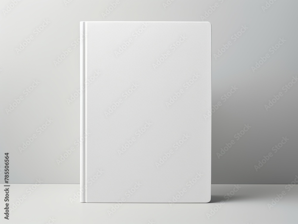 close view of a white book template on an isolated background close view of a white book template on an isolated background