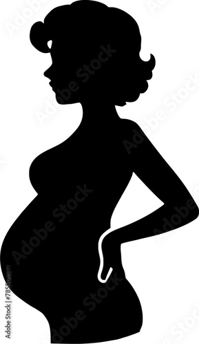 a silhouette of a pregnant woman