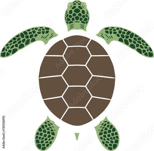 ector illustration of a sea turtle
