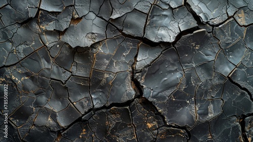 Cracked Scorched Earth Texture in Arid Landscape © Friedbert