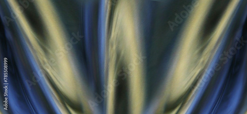 Abstract golden blue curtain graphic illustration