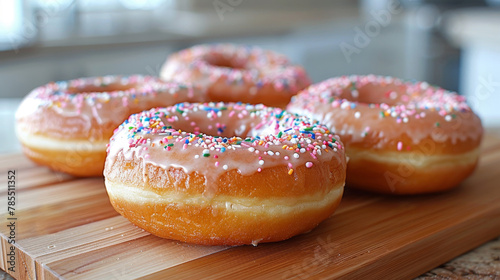 A set of donuts lying on a table. National Doughnut Day