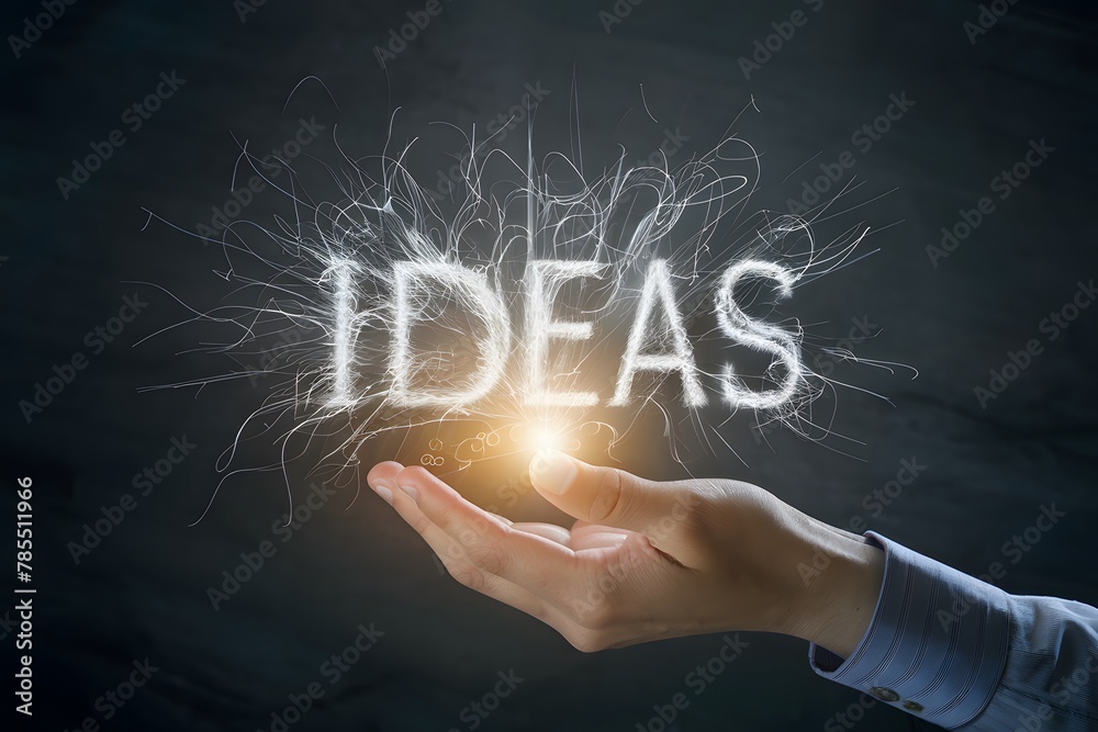 Bright ideas glow in hand, symbolizing innovation and creativity sparking to life Bright ideas glow in hand, symbolizing innovation and creativity sparking to life