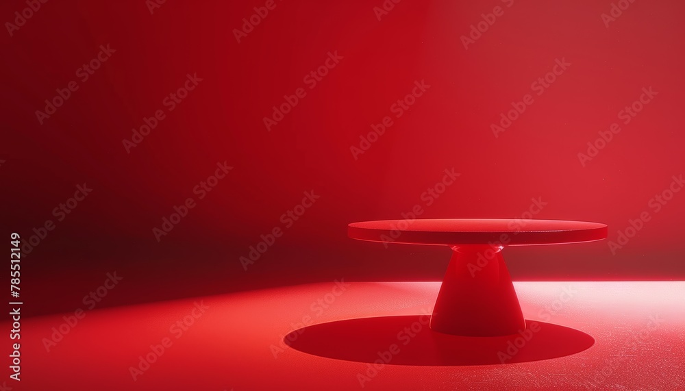 Fototapeta premium Abstract red studio background for product presentation.