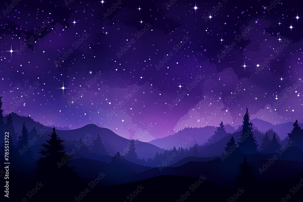 Starry night sky background with colorful glowing stars on a dark backdrop with copy space for text design photo or product, empty blank copyspace